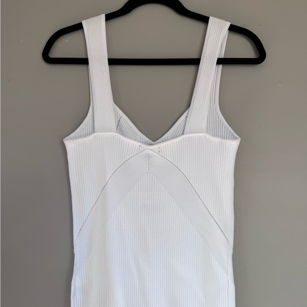 Halogen White Ribbed Tank Top - Picture 2 of 3